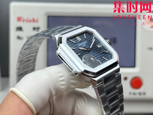 PP+百达翡丽 方形鹦鹉螺 新系列CUBITUS 5821 7128男士腕表 牛仔蓝 商品图5