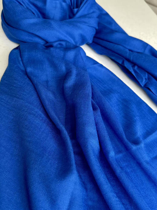 Pashmina羊绒围巾 克什米尔披肩 素胚。 商品图5