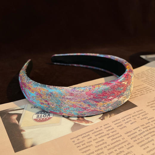 丁摩 优质复古时尚发箍手作精致头箍压发卡成人布艺发箍5ZF-S71 商品图1