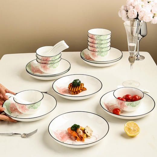 芙蓉赋餐具28件套 商品图1
