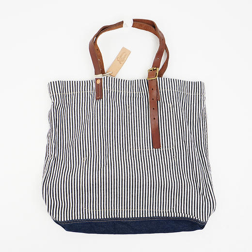 Alternative Country LAZY MARK 美式复古牛仔拼接托特包 商品图4