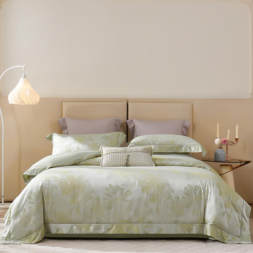 多喜爱 天丝棉色织提花四件套 叶影若梦/水墨汀波【兰精天丝】【阳光好棉】【高密提花】出框&织带工艺 经典手提礼盒 商品图5