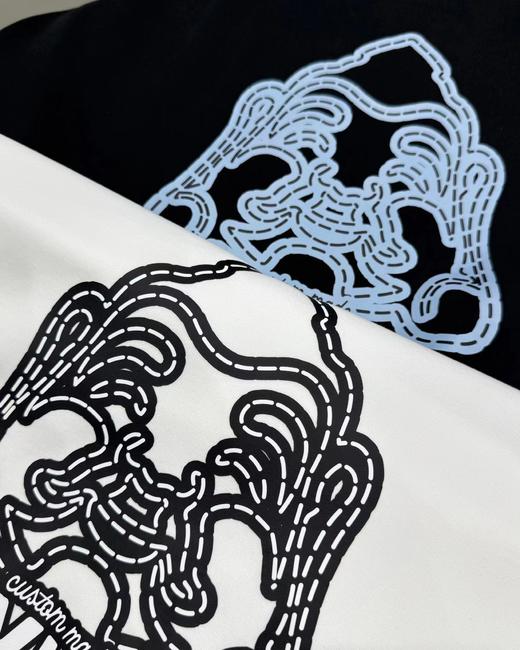 D123004新款佛头印花银狐绒落肩袖圆领卫衣男女同款 商品图11