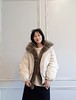 【秋冬精选】2025冬新款复古皮草大毛领派克羽绒服女下摆抽褶花苞设计保暖外套 商品缩略图0