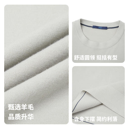 【门店同款】圣得西2025年秋冬季含绵羊毛毛衫青年男款圆领针织衫 商品图4