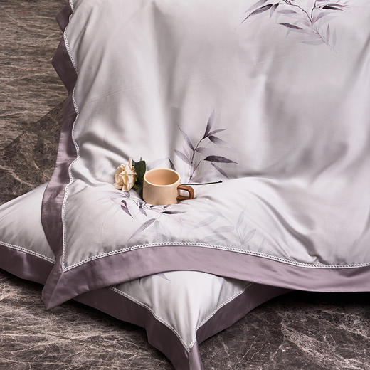 多喜爱 60S全棉缎纹四件套香影罗缎/月映兰亭/姑苏竹春/棕榈诗篇/月晓阑音/迷境绿意/竹影笙笙hl【新疆长绒棉】【柔软细腻】细腻柔滑 丝般光泽 多款可选 商品图11