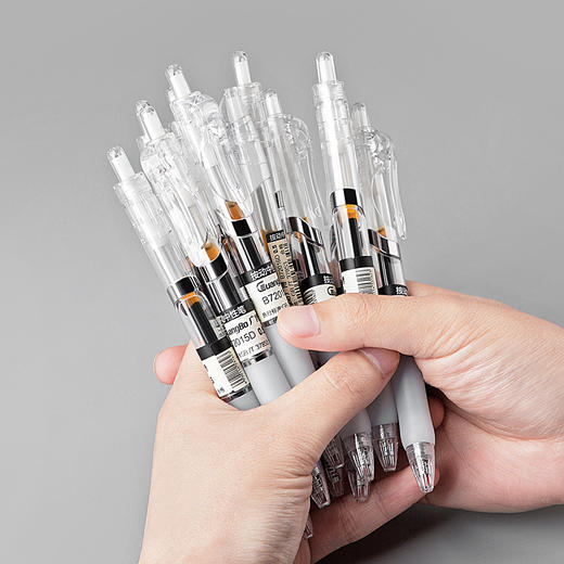 广博简约按动中性笔（黑色，12支装） 商品图6