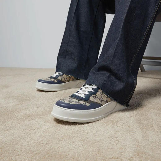 【三】GUCCI 古驰 男士GG厚底运动鞋 混色 669582 UPGB0 4273 商品图5