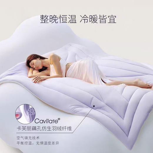 巨暖和！轻软蓬，赛鹅绒！恒源祥 新款云朵秋冬被 比鹅绒更柔软更温暖 绗缝花色（单被子） 商品图1