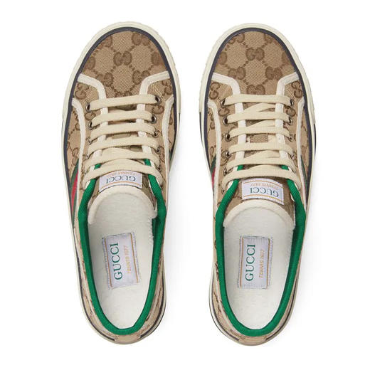 【一】GUCCI 古驰 女士 Tennis 1977系列 系带休闲运动鞋 混色 606110 HVK20 9766 商品图2