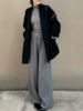 品牌订单山羊绒＋桑蚕丝超细羊毛翻领双面毛呢手工极简大衣 商品缩略图9