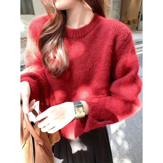 <曾小咸推荐>现货秒杀 ！微信超特价！韩系氛围感毛衣（送围巾） 日常199.99 立减110 秒杀89.99！！ 商品图2