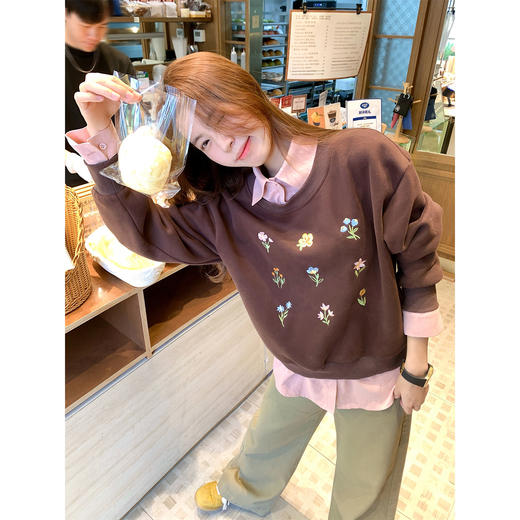 <曾小咸推荐>现货秒杀 ！微信超特价！韩系假两件加绒卫衣 日常229.99 立减140 秒杀89.99！！ 商品图2