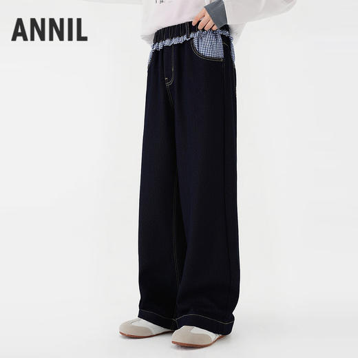 女童全腰牛仔单裤春季新款安奈儿童装EG616663 商品图1