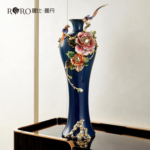 【彼达思】罗比罗丹富贵平安 大号 珐琅彩工艺花瓶 商品图1