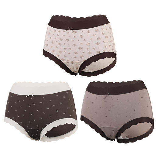 美奈川三条盒装女内裤(深咖+浅咖+粉底液)DK07357 商品图3