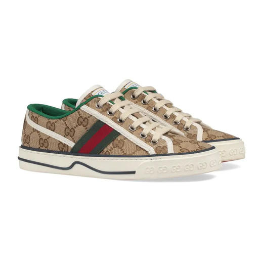 【一】GUCCI 古驰 女士 Tennis 1977系列 系带休闲运动鞋 混色 606110 HVK20 9766 商品图1