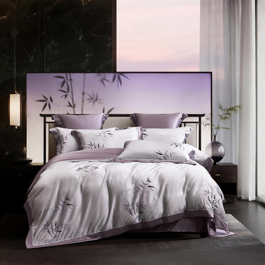 多喜爱 60S全棉缎纹四件套香影罗缎/月映兰亭/姑苏竹春/棕榈诗篇/月晓阑音/迷境绿意/竹影笙笙hl【新疆长绒棉】【柔软细腻】细腻柔滑 丝般光泽 多款可选 商品图10