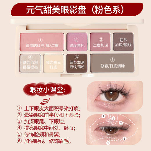 安姑娘净素彩妆盘 多功能一体盘 眼影腮红修容高光 细腻柔和显色 商品图7