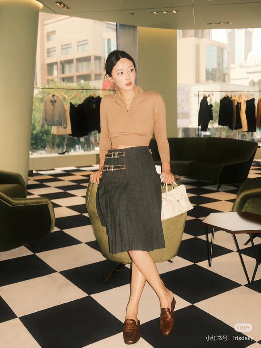 普拉达 25年最新款 中长款百褶裙(KX*MM) 商品图7