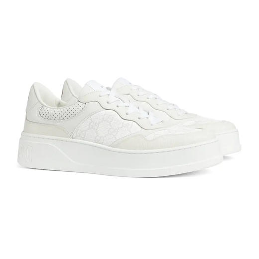 【一】GUCCI 古驰 男士GG厚底运动鞋 白色 669582 AACV2 9048 商品图1