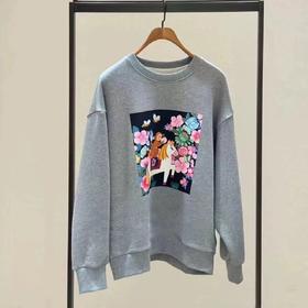 D123025新年系列女装2026春季新款全棉毛圈布卫衣