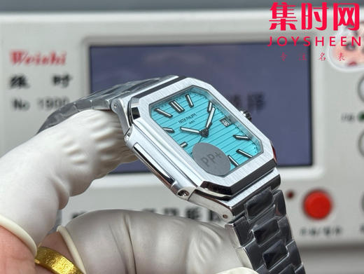 PP+百达翡丽 方形鹦鹉螺 新系列CUBITUS 5821男士腕表 蒂芙尼蓝 商品图5