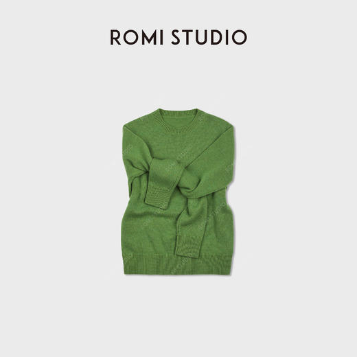 ROMI STUDIO“轻奢简约”羊绒羊毛混纺圆领套头毛衣 RWDWST1705 商品图4