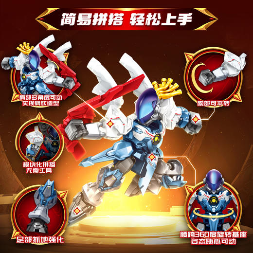 【新品】森宝积木人王者荣耀合作款盲盒手办拼装玩具周边男生 商品图3
