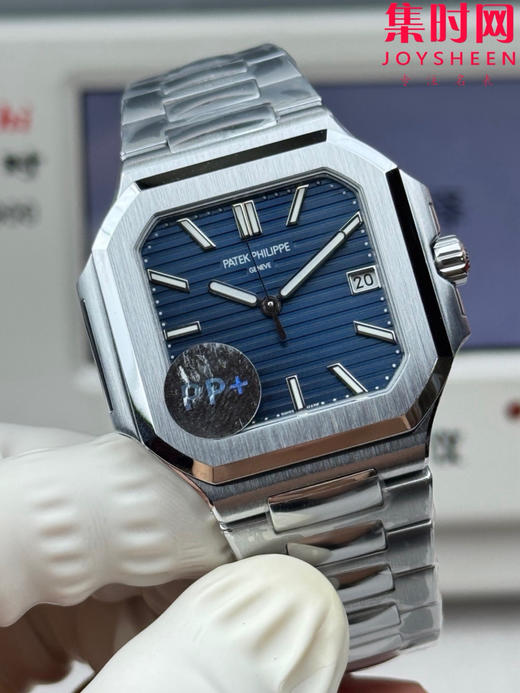 PP+百达翡丽 方形鹦鹉螺 新系列CUBITUS 5821男士腕表 深蓝牛仔 商品图4