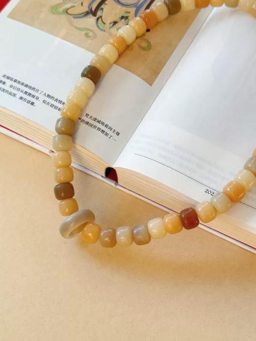 【敦煌色·菩提双圈手串】敦煌福泽天然多宝菩提手串白玉菩提绕指柔跑环老型桶珠双层手串 商品图4