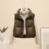 免洗PU皮羽绒马甲短款时尚背心坎肩A03 商品缩略图3