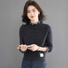 CC木耳领打底衫女高腰小个子上衣2025新款冬季内搭漂亮减龄厚款毛衣 商品缩略图2