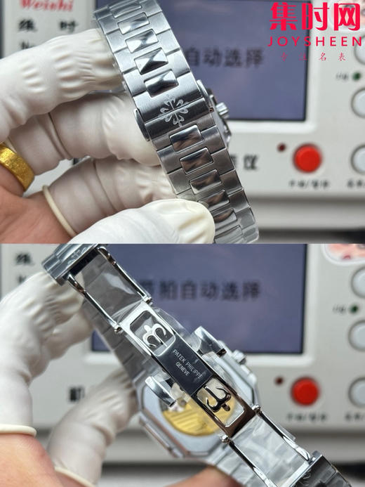 PP+百达翡丽 方形鹦鹉螺 新系列CUBITUS 5821 7128男士腕表 牛仔蓝 商品图8