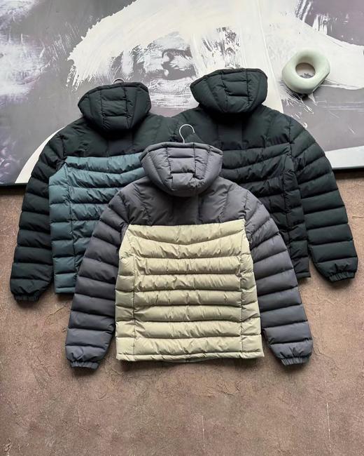 D123017硅胶LOGO加绒加厚羽绒棉服帽子可拆外套男女同款 商品图1