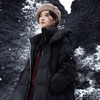绽放871朵/阿勒泰鹅绒服加厚长款过膝保暖90白鹅绒黑色保暖羽绒服 商品缩略图0