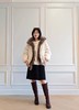 【秋冬精选】2025冬新款复古皮草大毛领派克羽绒服女下摆抽褶花苞设计保暖外套 商品缩略图1