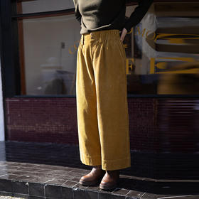 绽放022朵/粗条纯棉灯芯绒帅气阔腿长裤复古百搭直筒加厚休闲裤女