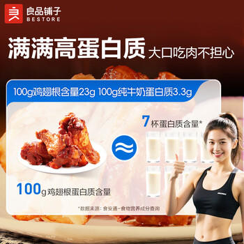 良品铺子奥尔良小鸡腿108g 休闲零食卤味鸡肉鸡翅根 熟食网红小吃 商品图2