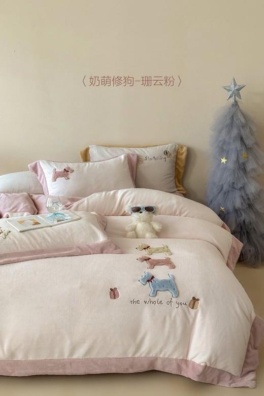 儿童可爱卡通牛奶绒四件套 商品图5