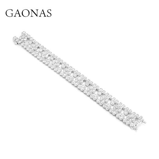 GAONAS 瑞雪奢华白色花朵璀璨手链11797SW 商品图1