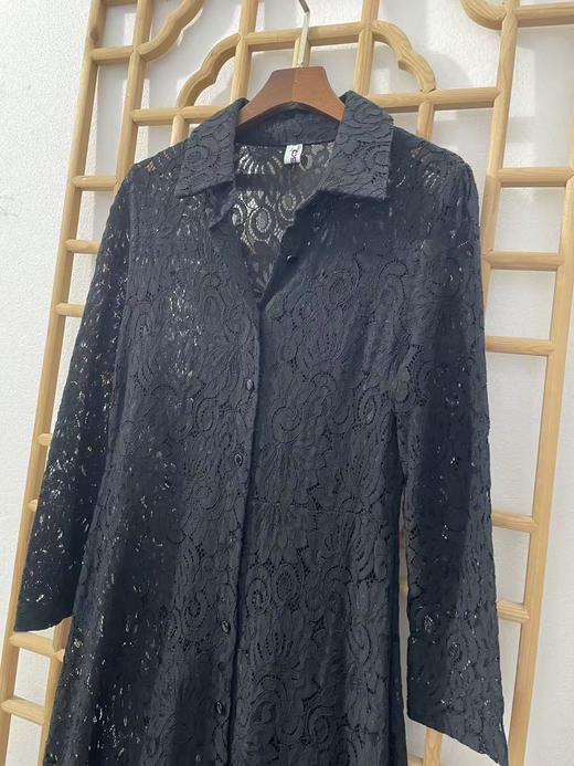 「断码清仓」黑色蕾丝连衣裙S码-L码各一件 WX-168 商品图4