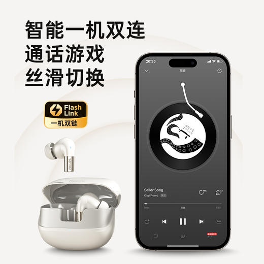 飞利浦ANC主动降噪蓝牙耳机TAT3569 商品图5