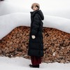 绽放871朵/阿勒泰鹅绒服加厚长款过膝保暖90白鹅绒黑色保暖羽绒服 商品缩略图3