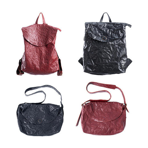 绽放/KSX010朵纯手工手揉牛皮斜跨磁吸翻盖包日常通勤大容量旅行 商品图4