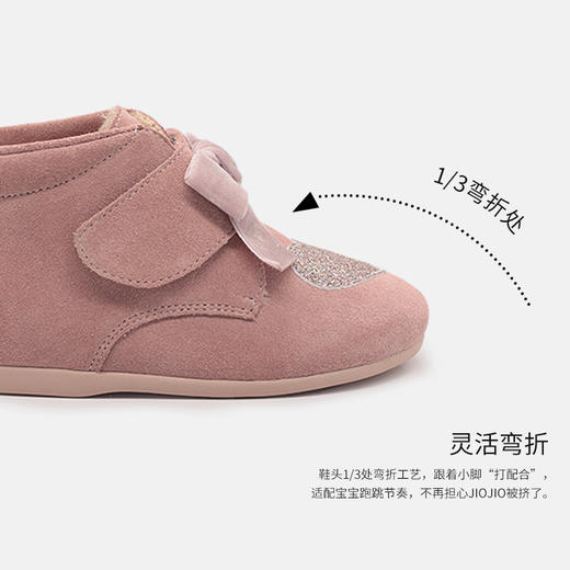 春节不打烊-西班牙Little winkaa童鞋冬季新款绒带魔术贴儿童短靴加绒保暖童靴 商品图4