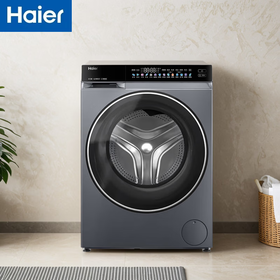 海尔（Haier）滚筒洗衣机10公斤精华洗直驱变频超薄嵌入微蒸空气洗智能投放 洗烘一体XQG100-HBLDE580HU1