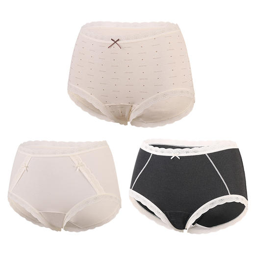 美奈川三条盒装女内裤(深灰+奶肤+牛奶)DK07356 商品图1