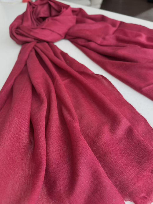 Pashmina羊绒围巾 克什米尔披肩 素胚。 商品图7
