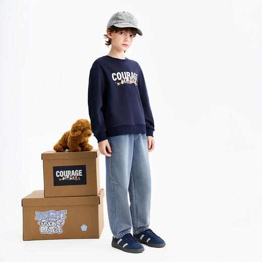 男童圆领长袖卫衣春季新款安奈儿童装EB611592 商品图3